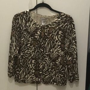 Chico’s Cardigan Wild Animal🐆 Print